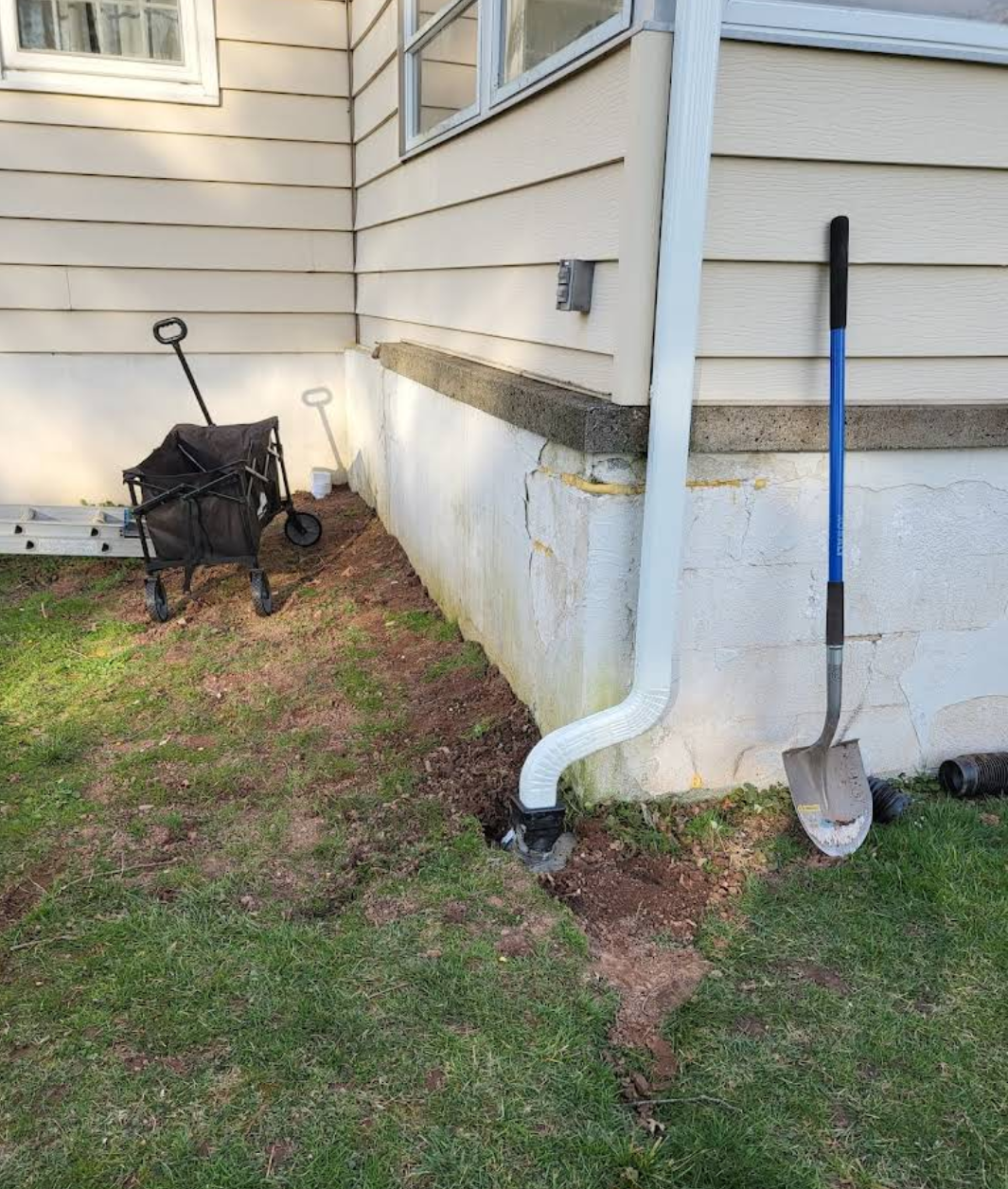 Professional downspout installation