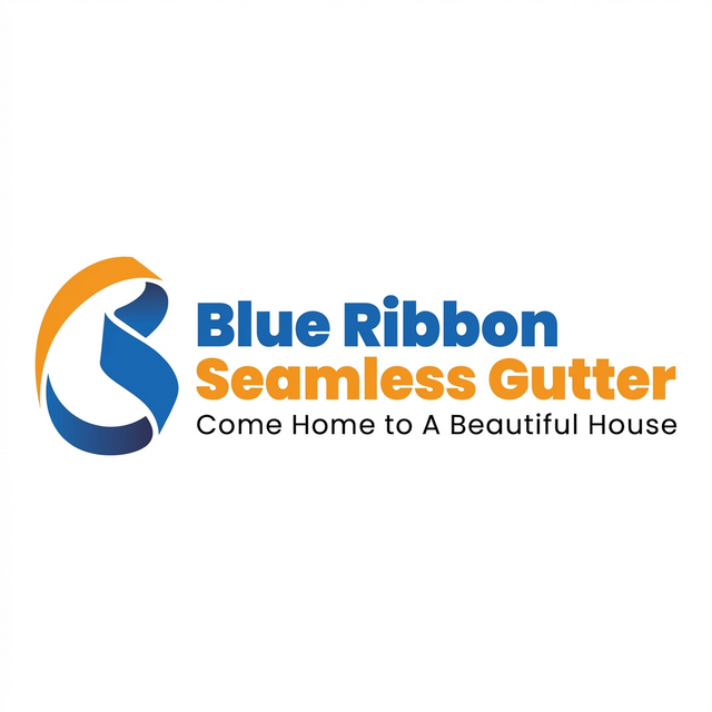 Blue Ribbon Seamless Gutter Logo